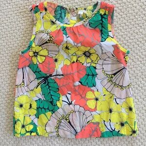 Girls sleeveless bold print blouse